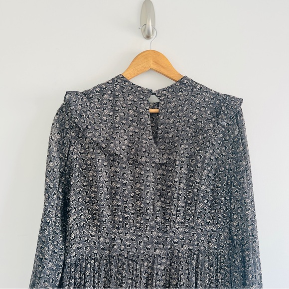 DÔEN Hawthorne Black Dress in Ink Maple Garden - Picture 7 of 9